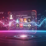 AI-powered personalization dashboard showing tailored content and data streams.