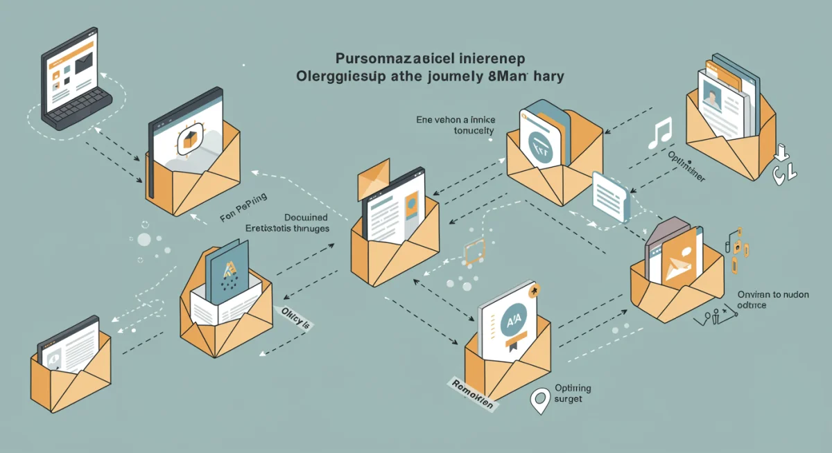 Customer journey map optimized with AI personalized email content
