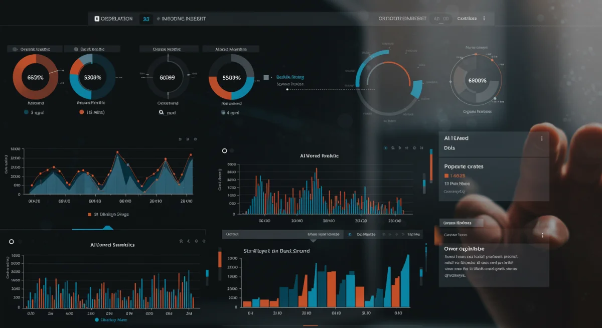 AI-driven SEO dashboard showing ranking improvements and data analysis