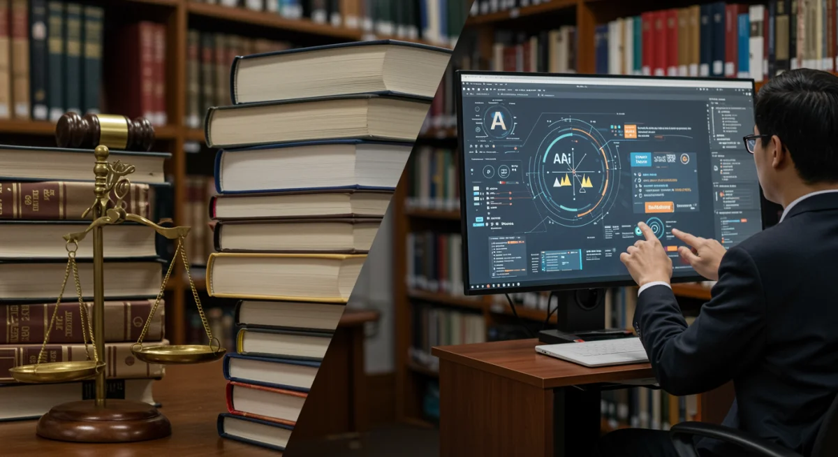 Comparison of traditional legal research with modern AI-powered platforms.